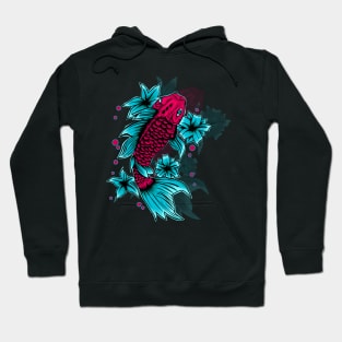 Betta Fish Illustration Hoodie